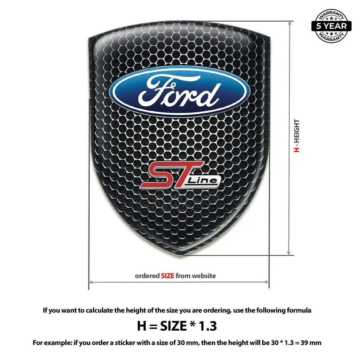 Ford Car Logo Decal Refined Design