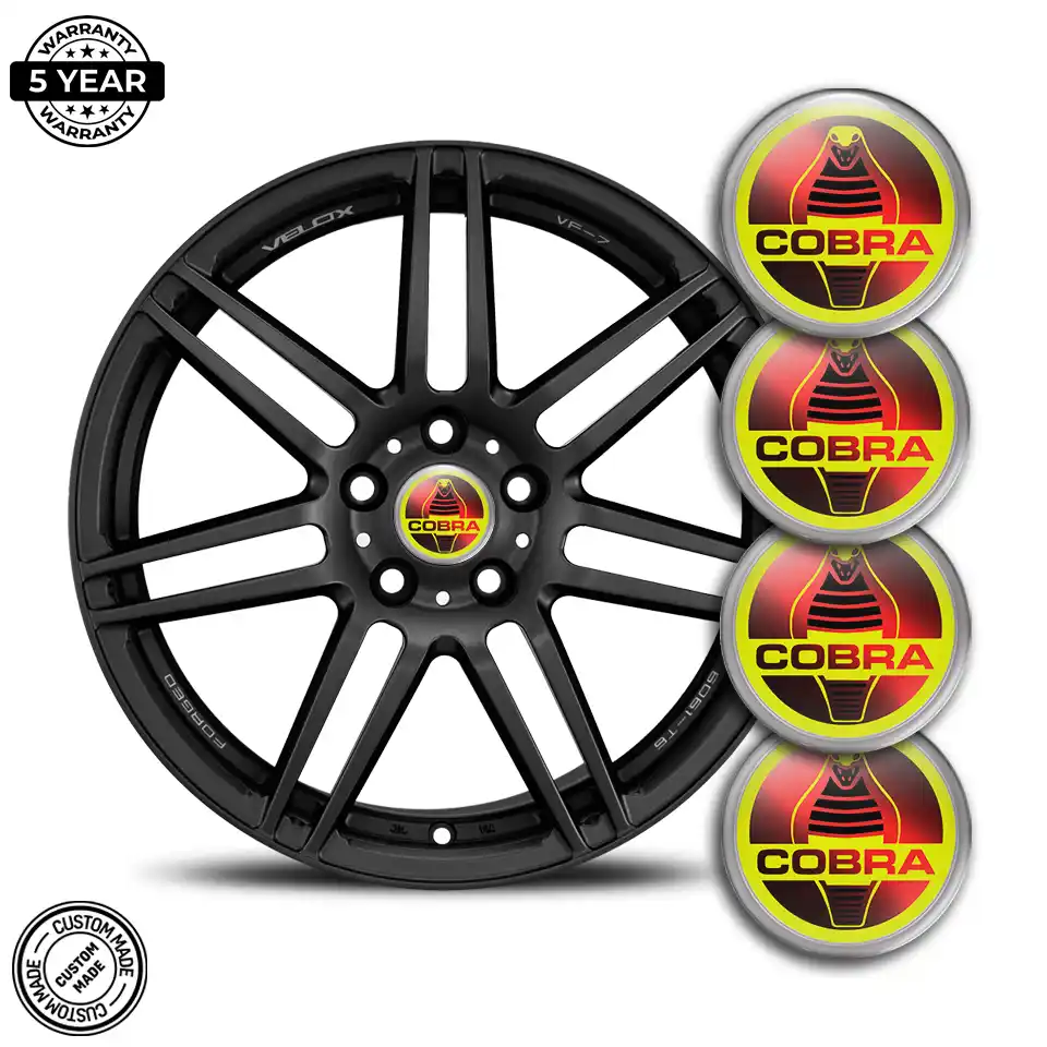 Ford Cobra Logo Silicone Sticker Stylish Design