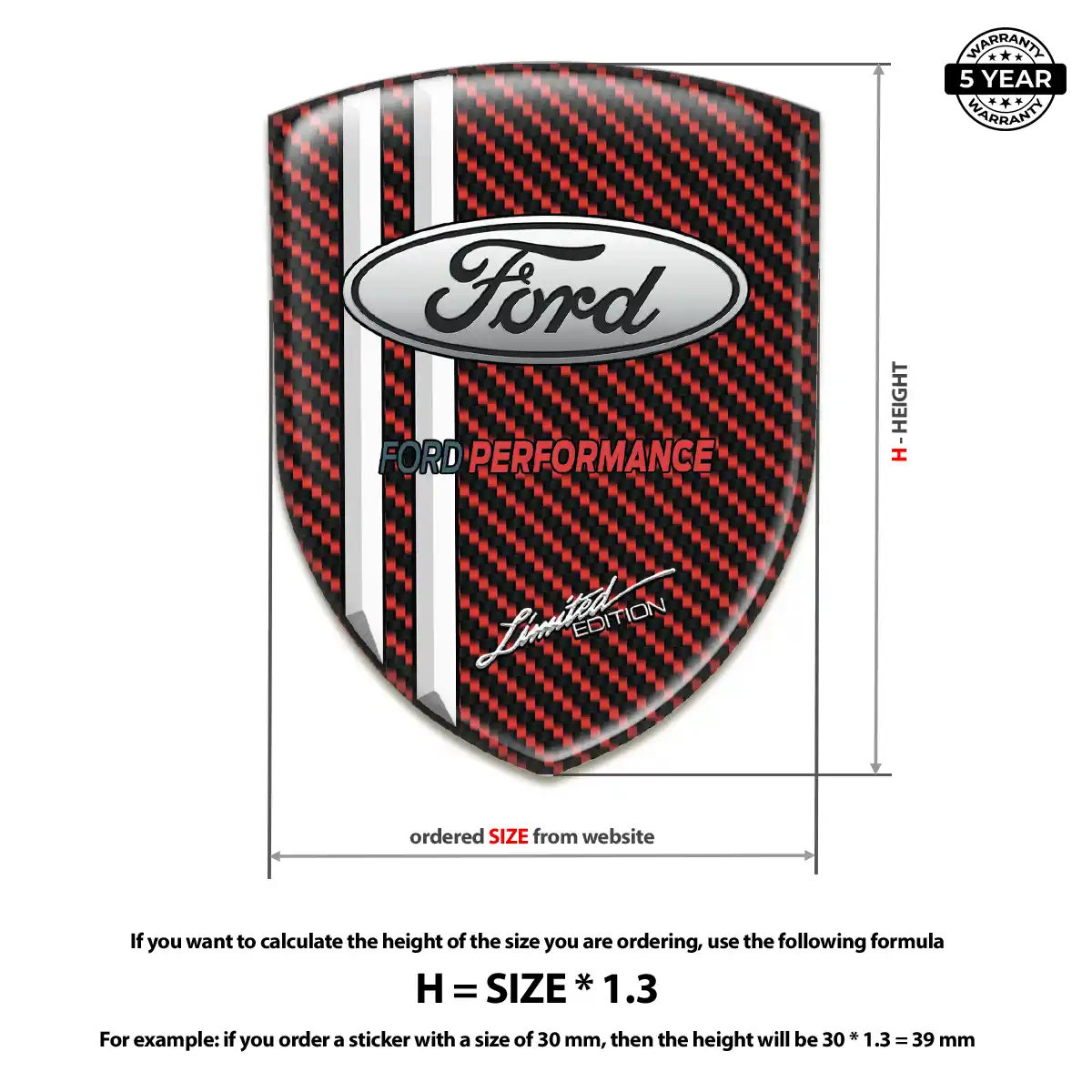 Ford Domed Badge Sleek Style