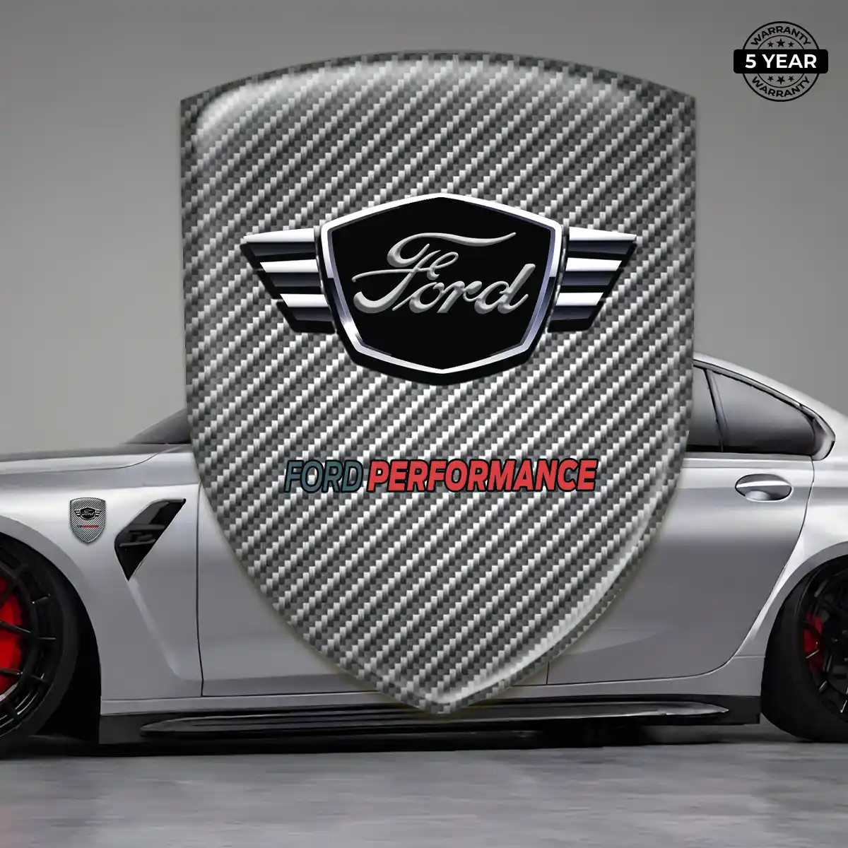 Ford Domed Car Sticker Sleek Style