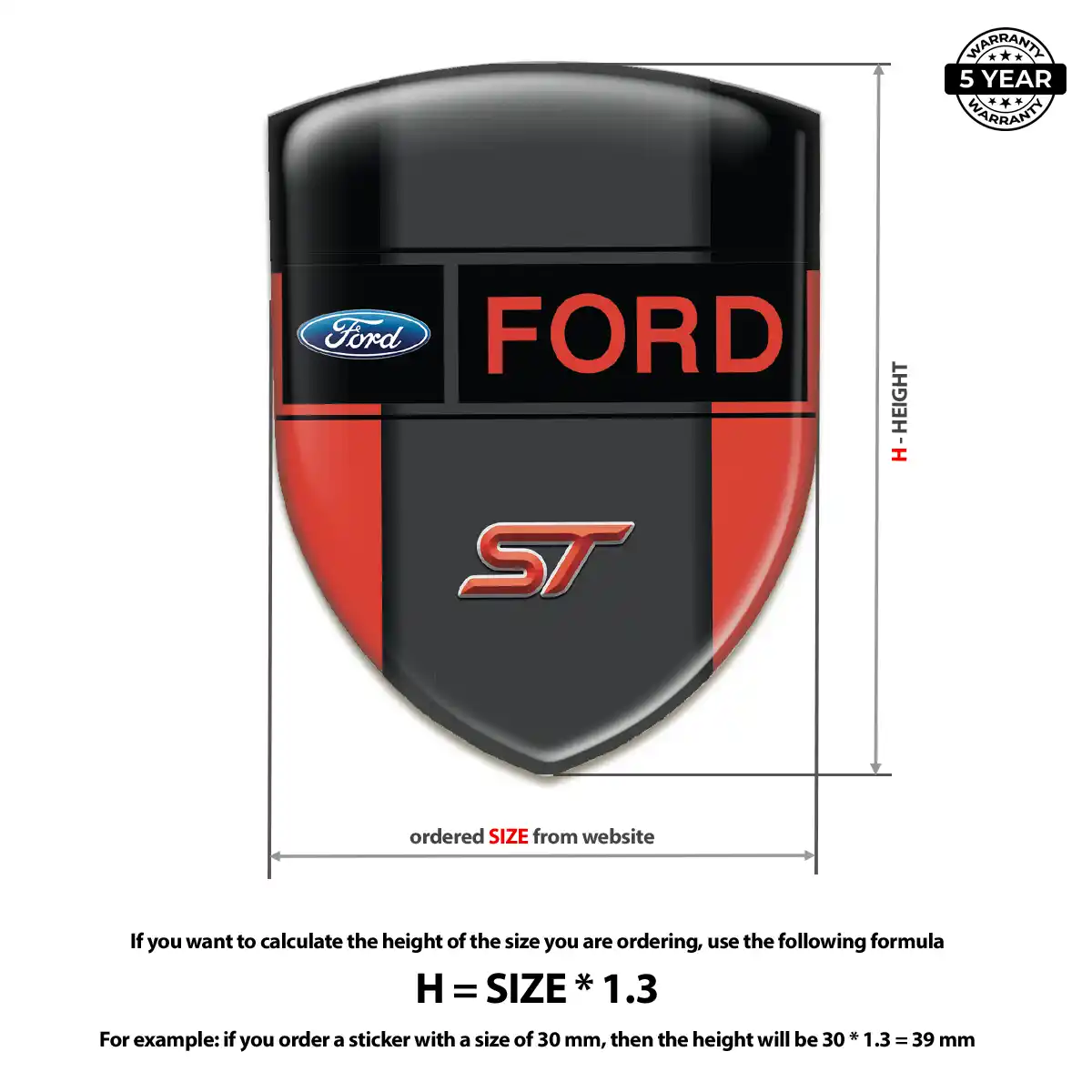 Ford Domed Emblem Elite Finish