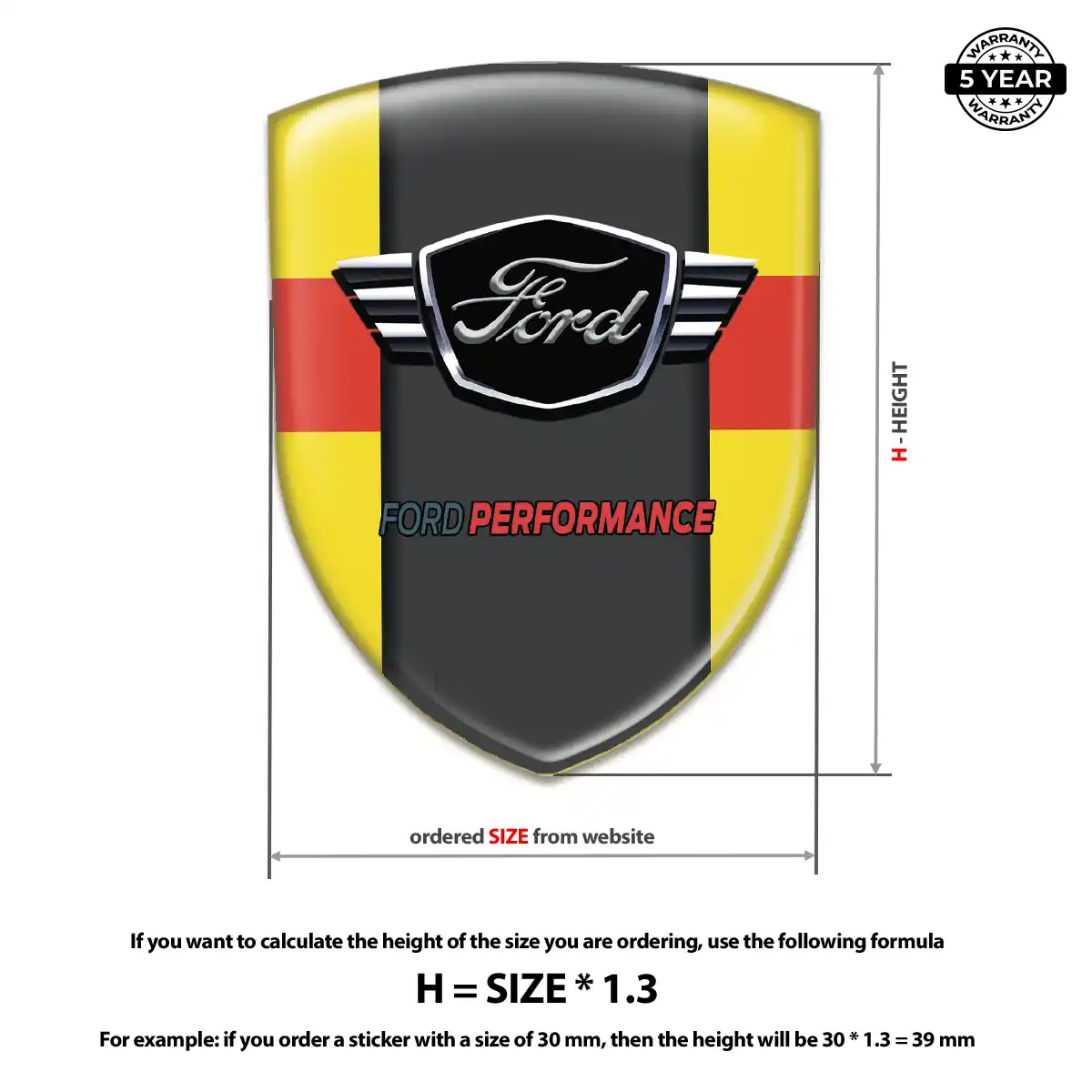 Ford Domed Emblem Sleek Style