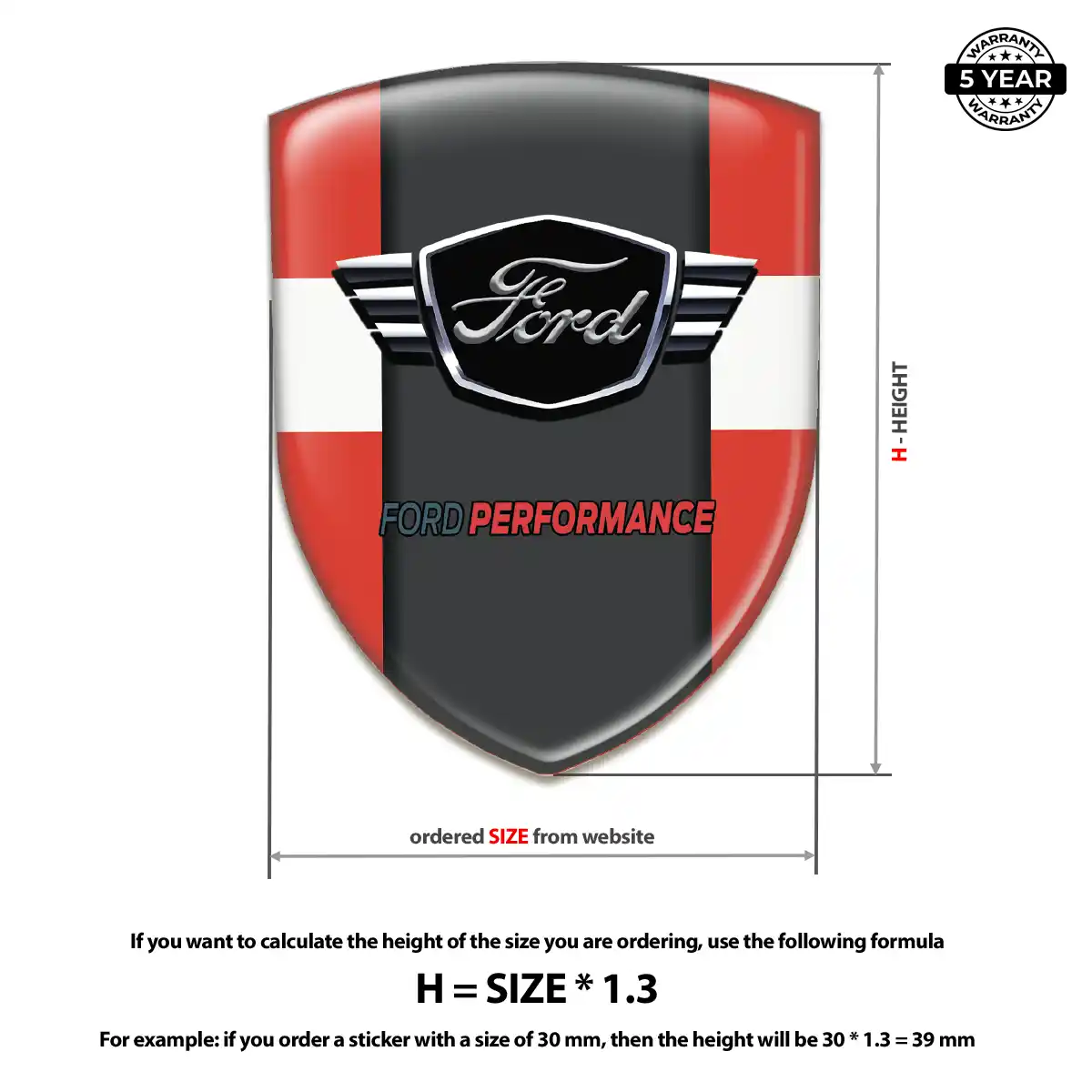 Ford Emblem Domed Badge Refined Design