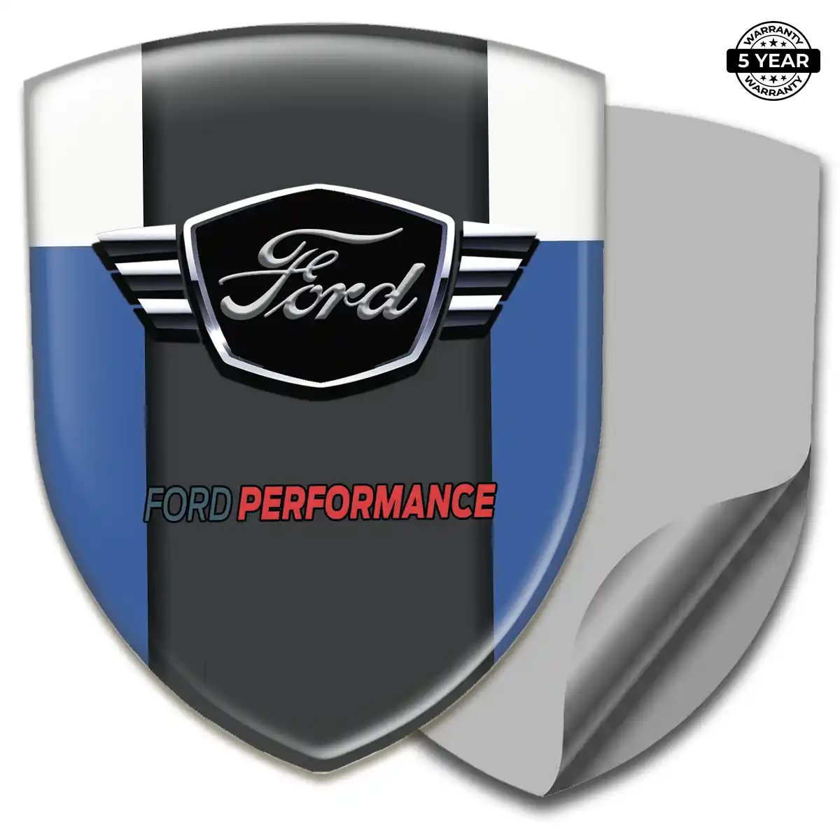 Ford Epoxy Domed Sticker Sleek Style