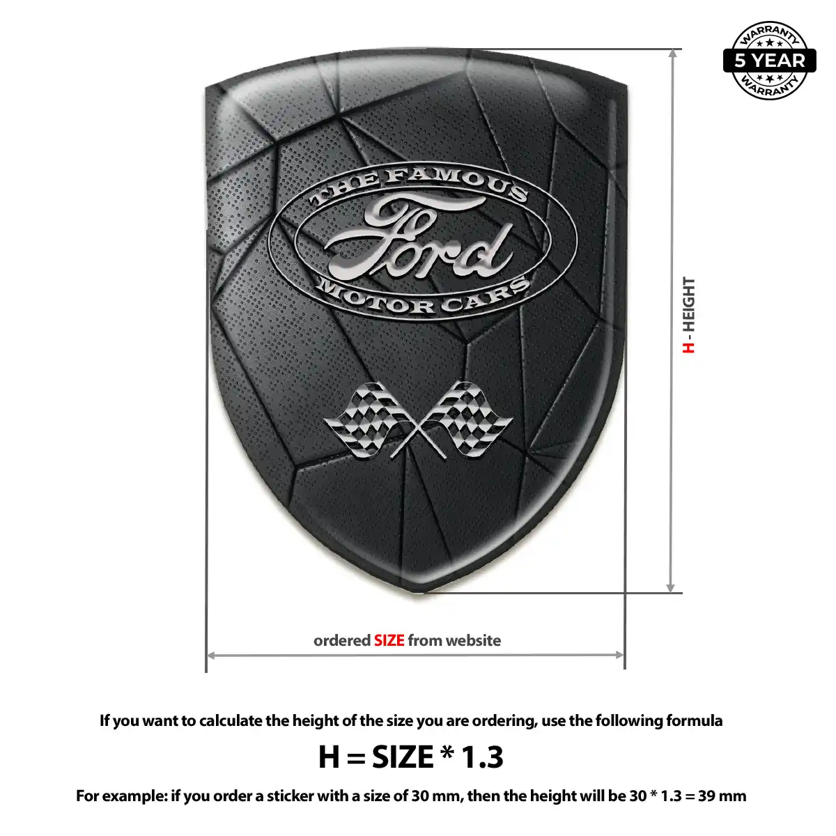 Ford Gel Badge Sticker Sleek Style