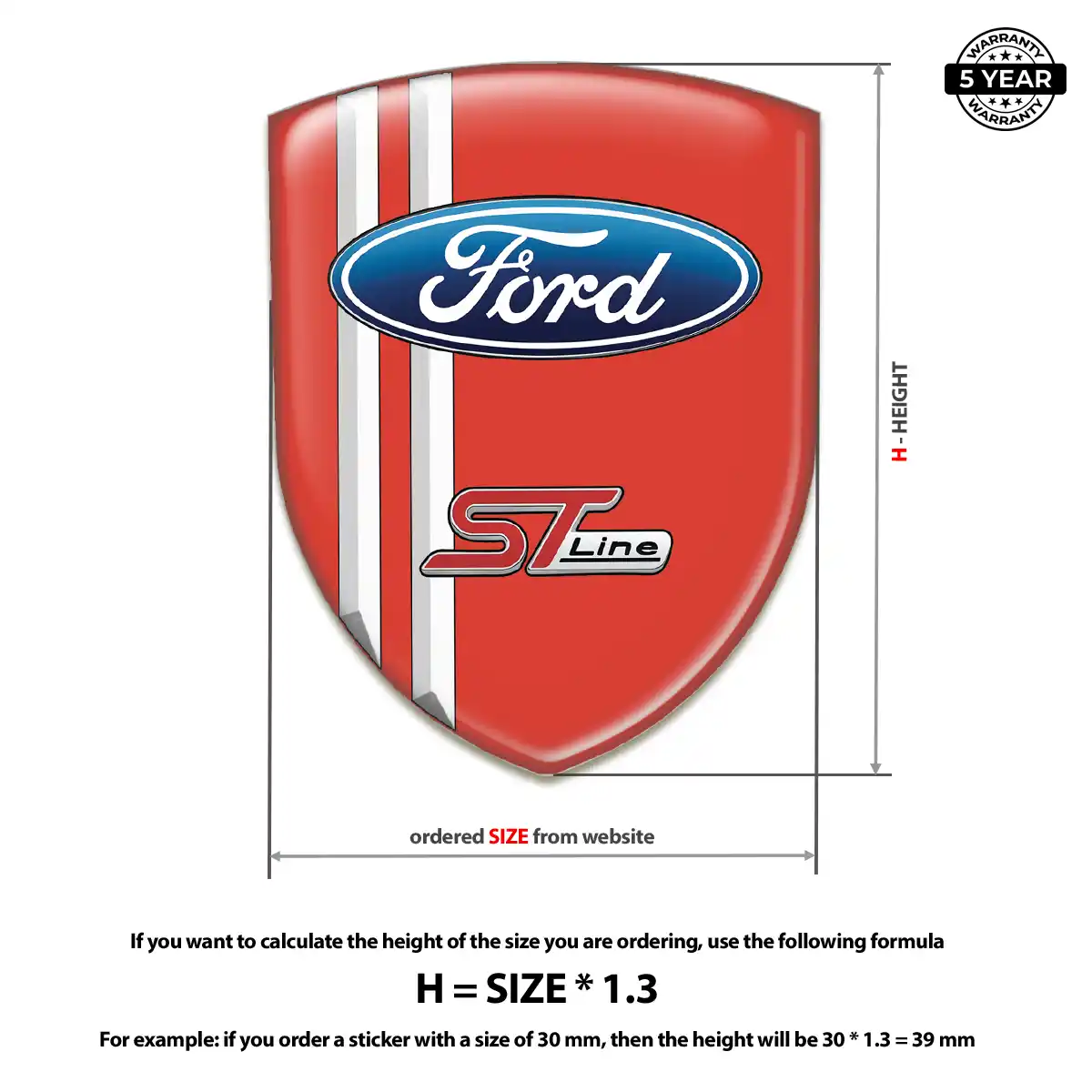 Ford Gel Emblem Sticker Sleek Style
