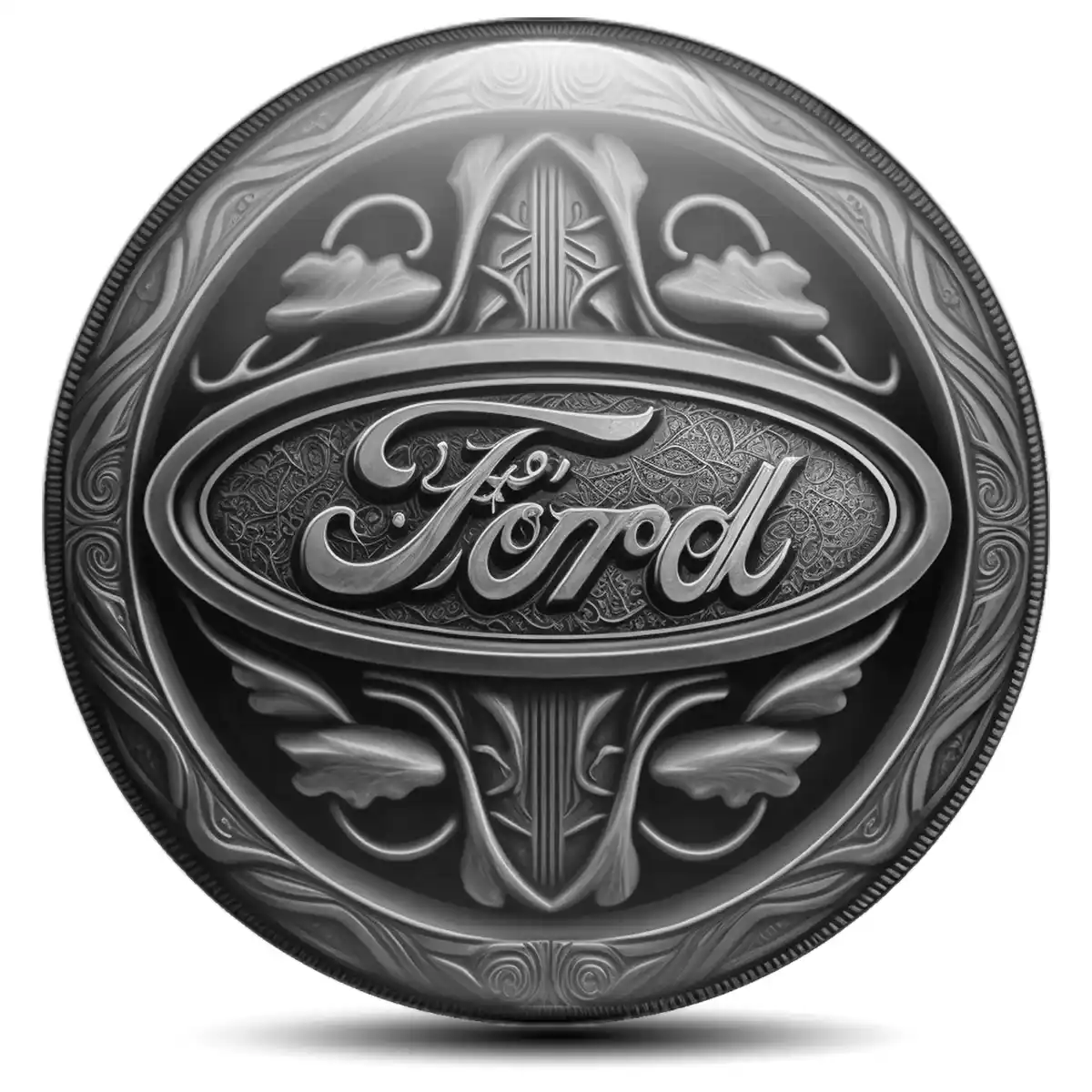 Ford Logo Silicone Emblem Self-Adhesive Stylish Design