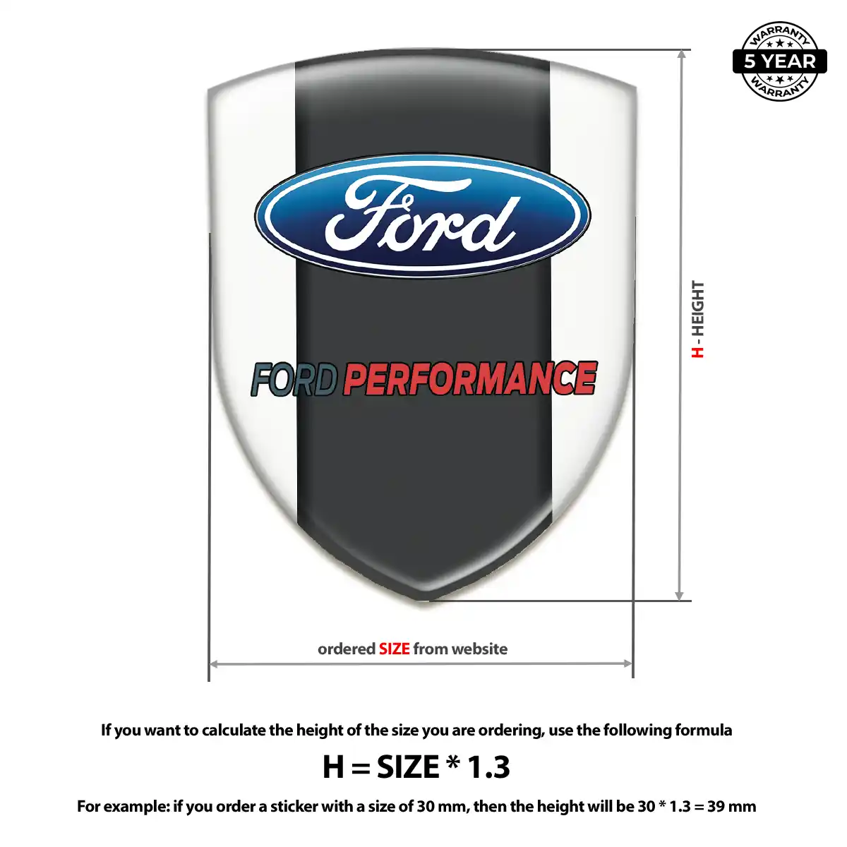 Ford Logo Sticker Refined Design