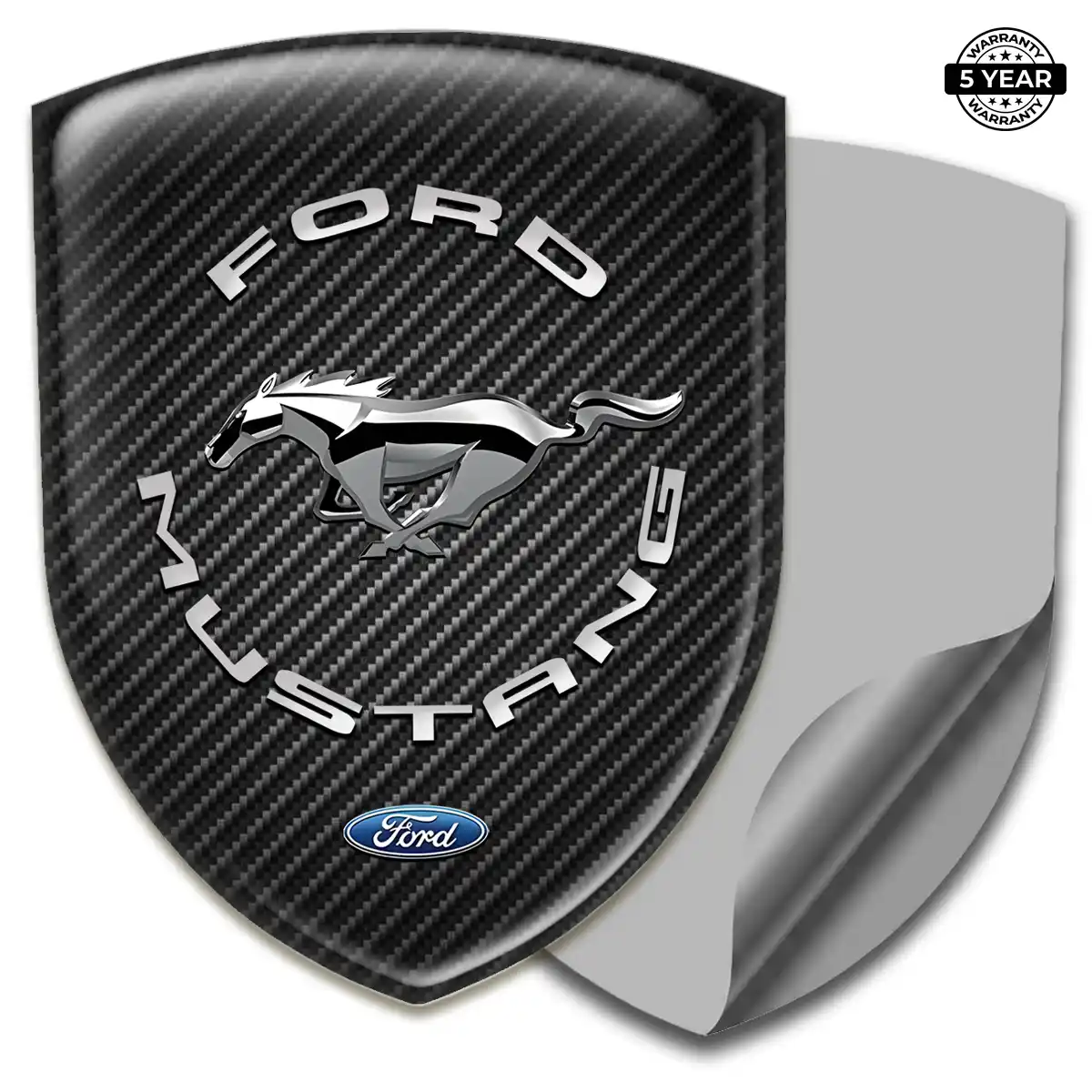 Ford Mustang 3D Badge Sticker Refined Design