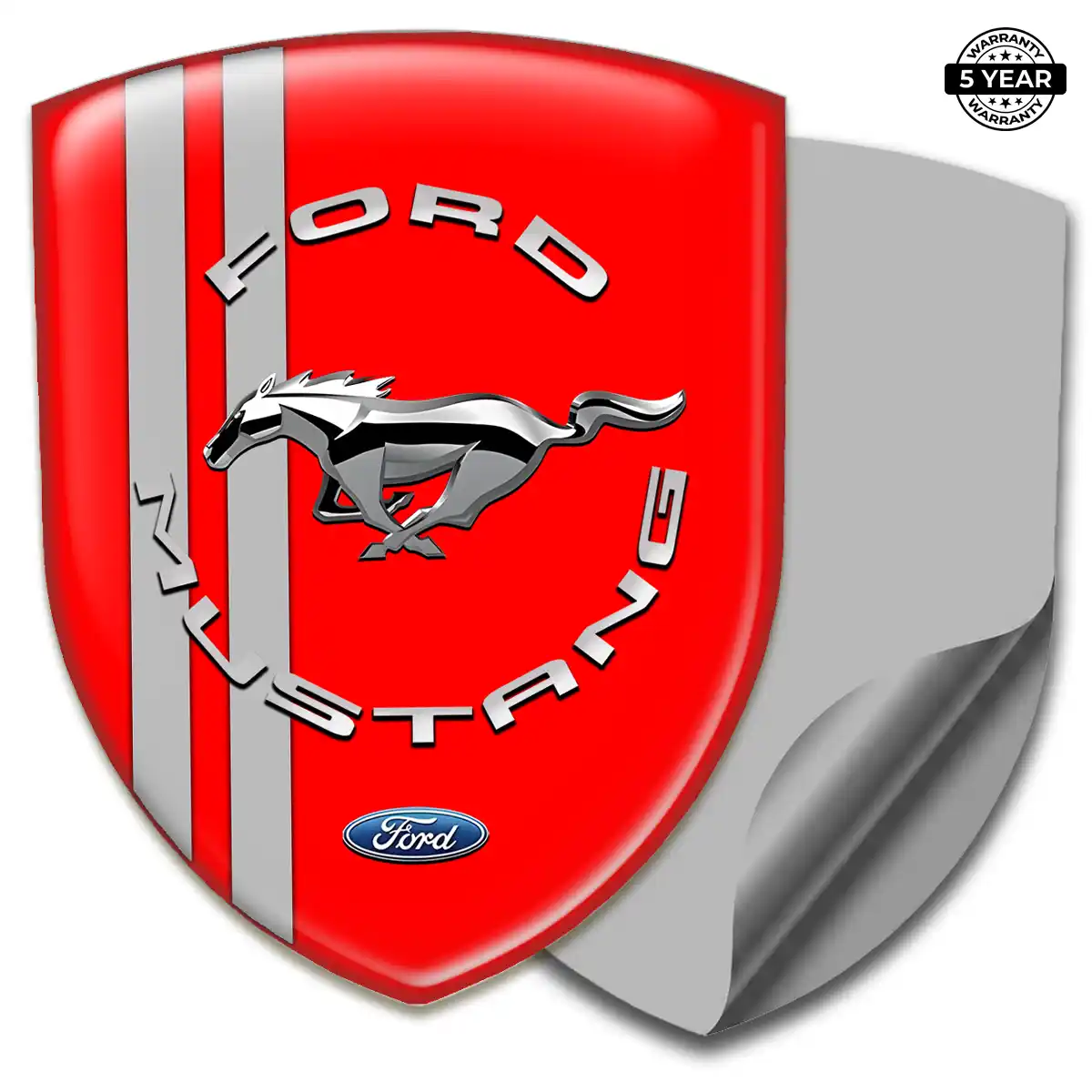 Ford Mustang 3D Badge Sticker Sleek Style