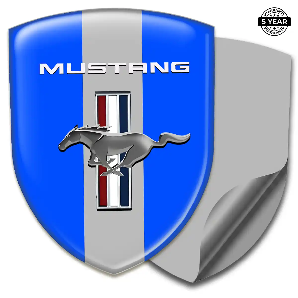 Ford Mustang 3D Domed Sticker Elite Finish