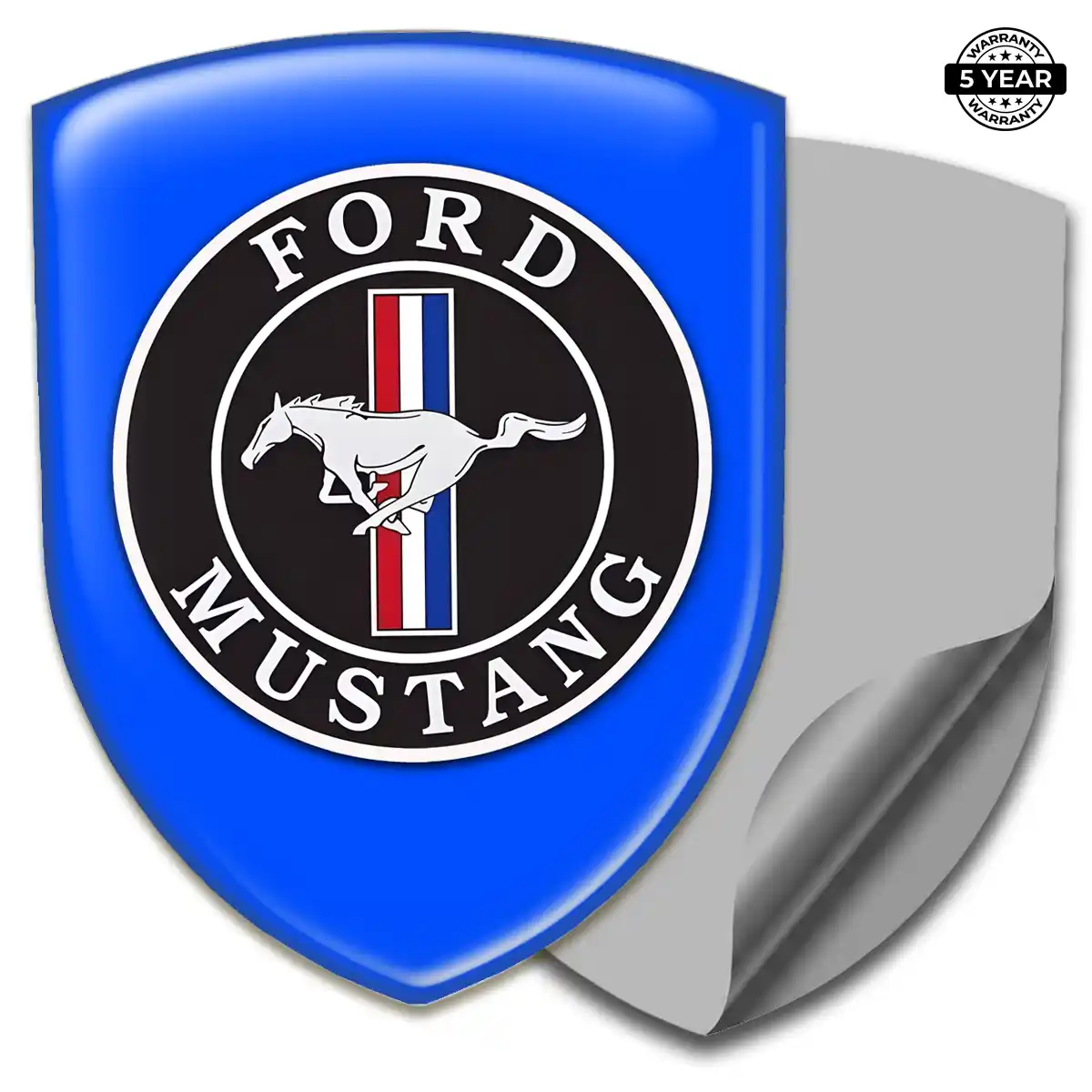 Ford Mustang 3D Domed Sticker Refined Design