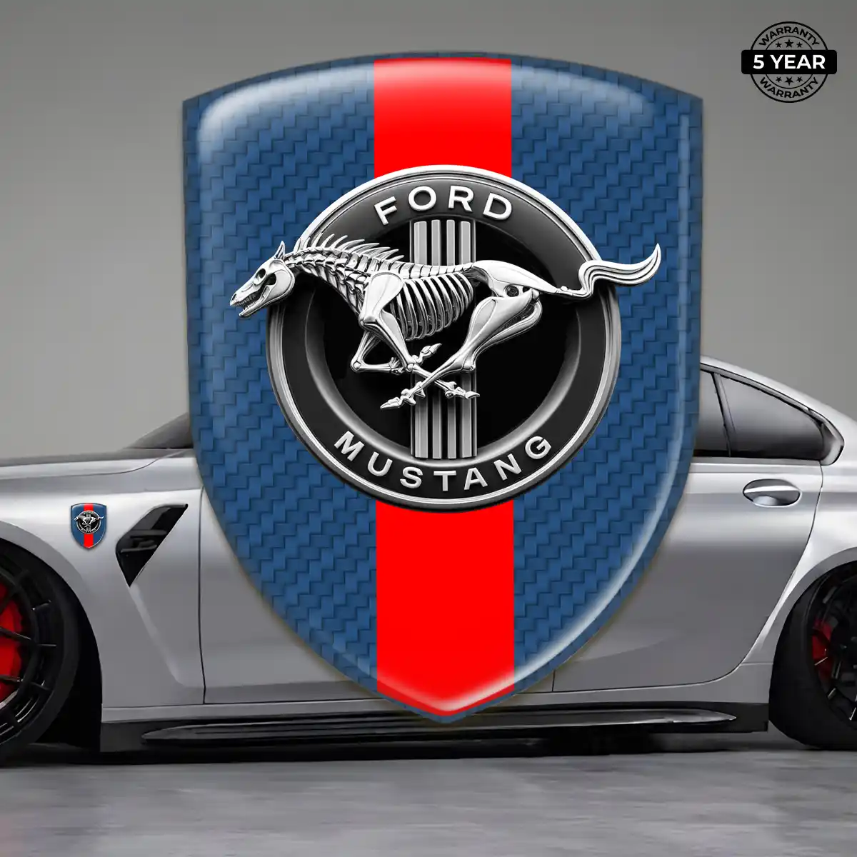 Ford Mustang 3D Emblem Sticker Refined Design