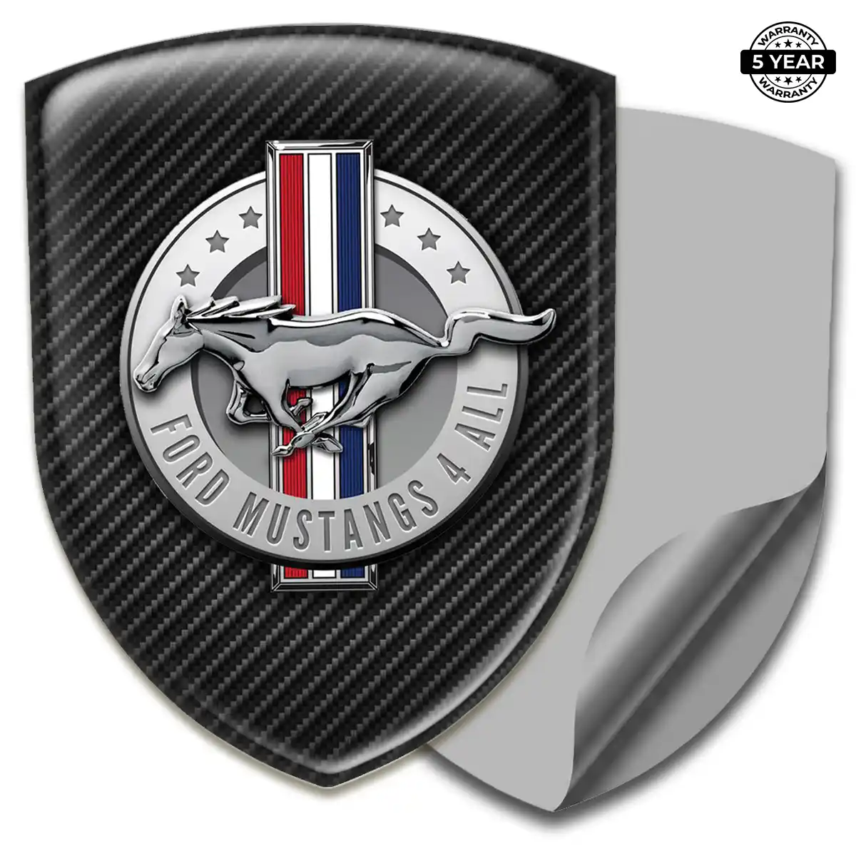 Ford Mustang 3D Emblem Sticker Sleek Style