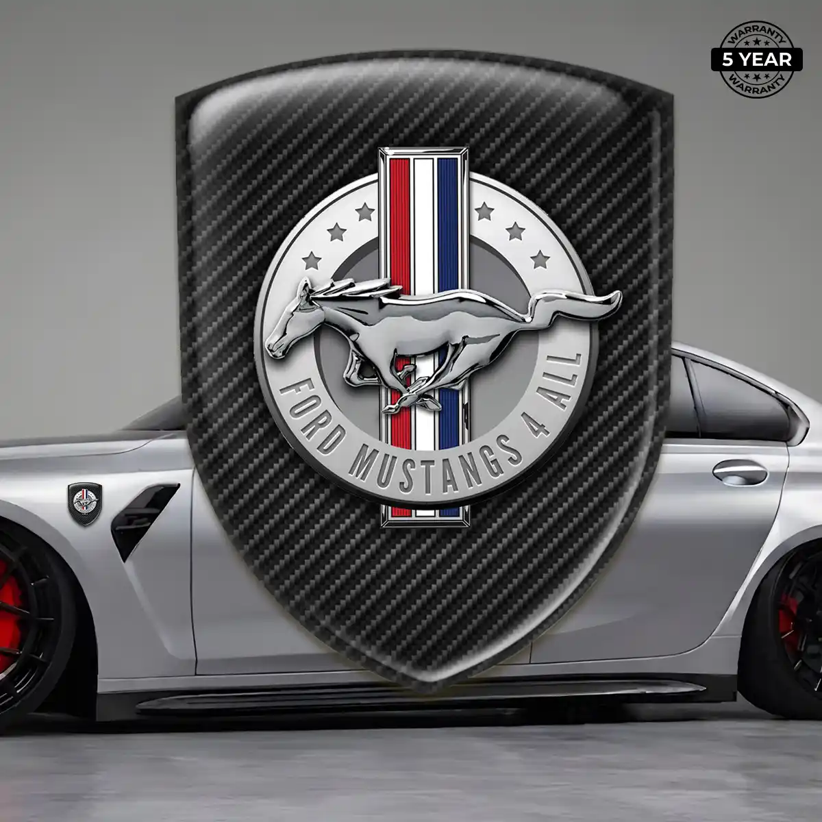 Ford Mustang 3D Emblem Sticker Sleek Style