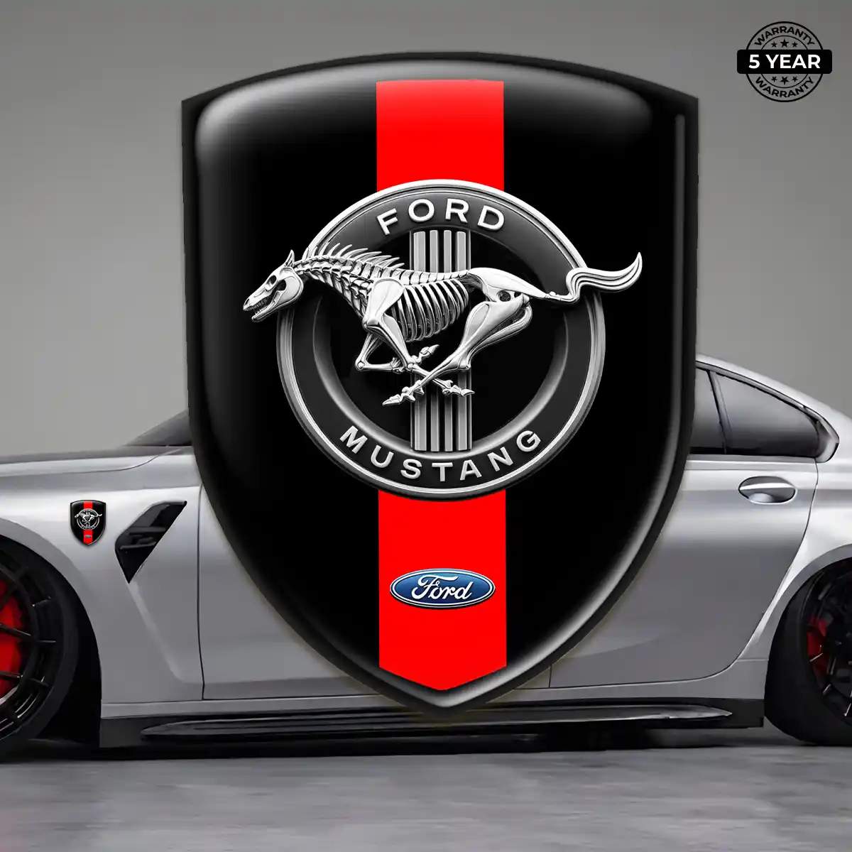 Ford Mustang 3D Gel Sticker Refined Design