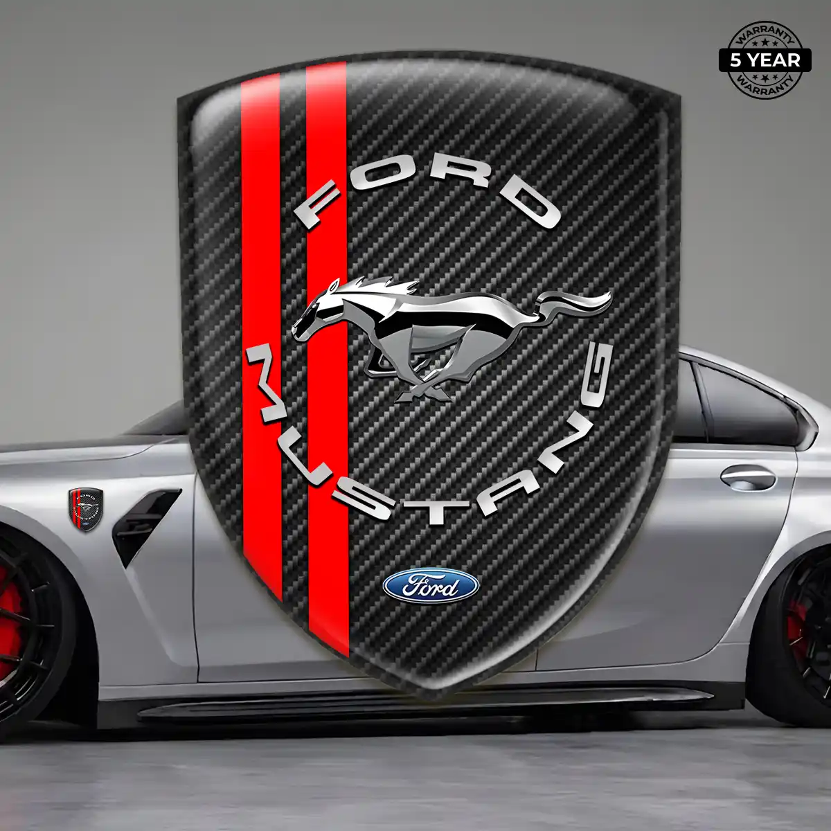 Ford Mustang 3D Logo Sticker Elite Finish