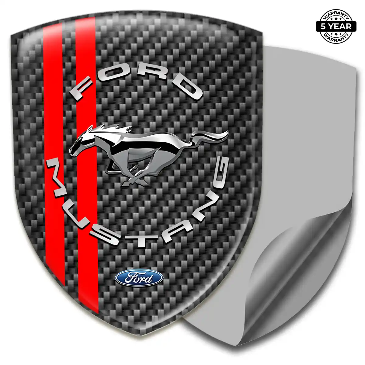 Ford Mustang 3D Logo Sticker Refined Design