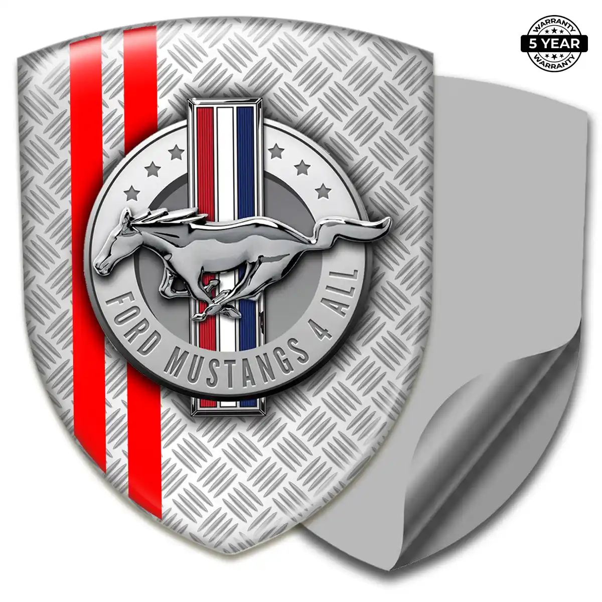Ford Mustang 3D Resin Sticker Refined Design