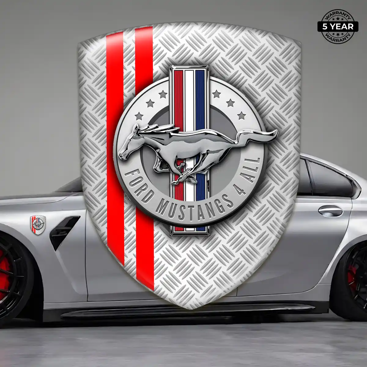 Ford Mustang 3D Resin Sticker Refined Design