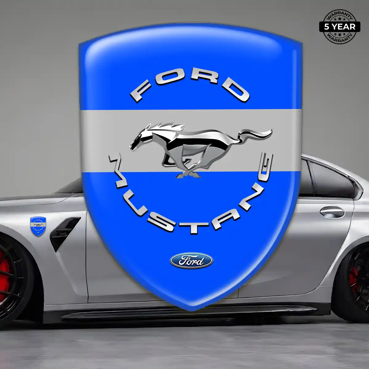 Ford Mustang Automotive Logo Sticker Elite Finish