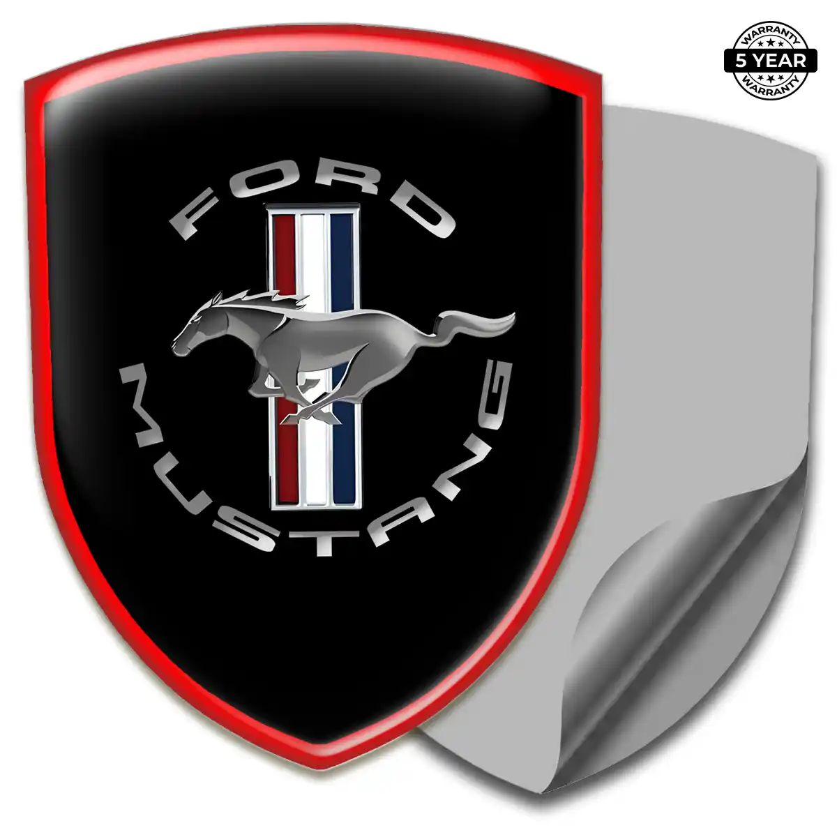 Ford Mustang Automotive Logo Sticker Refined Design
