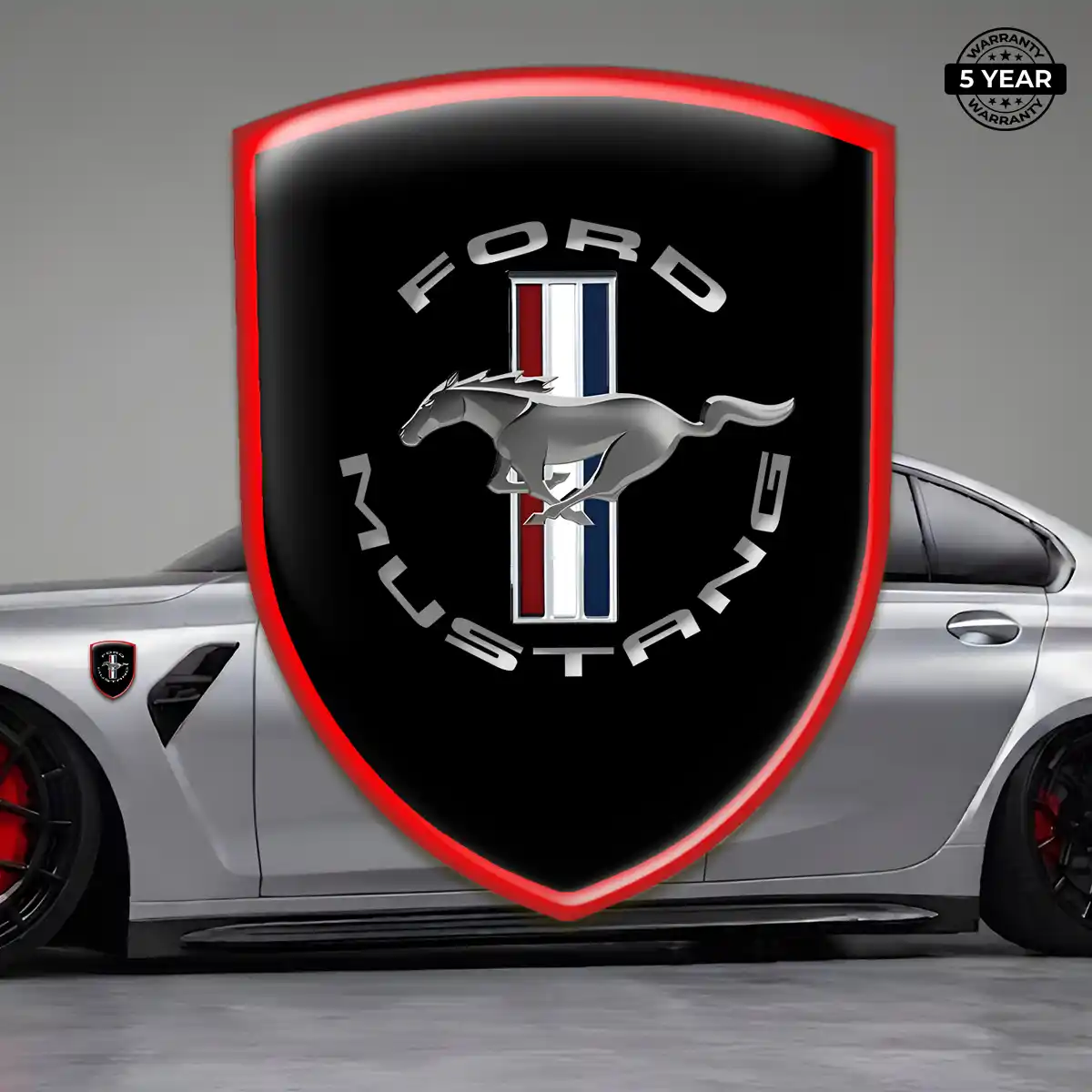Ford Mustang Automotive Logo Sticker Refined Design