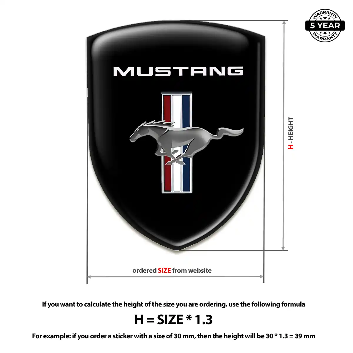 Ford Mustang Automotive Logo Sticker Sleek Style