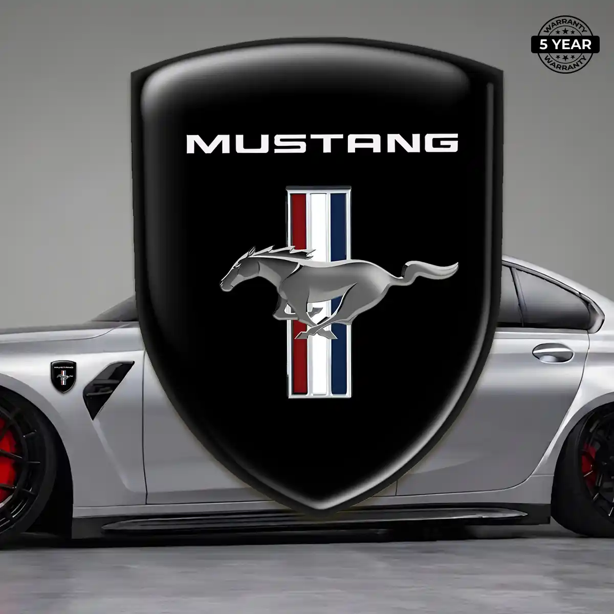 Ford Mustang Automotive Logo Sticker Sleek Style