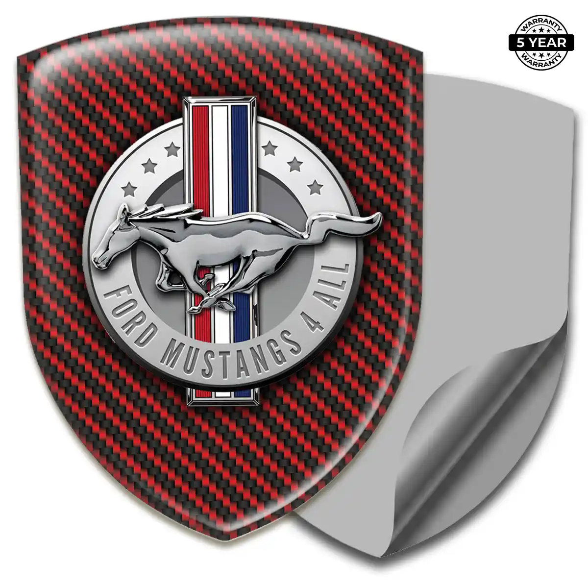 Ford Mustang Automotive Resin Decal Sleek Style