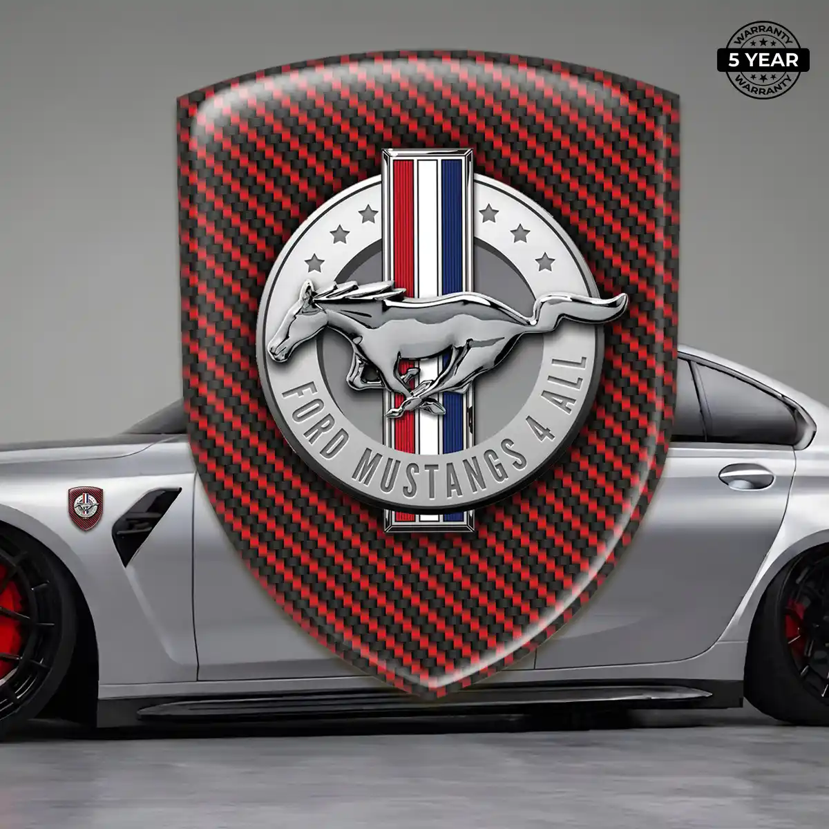 Ford Mustang Automotive Resin Decal Sleek Style