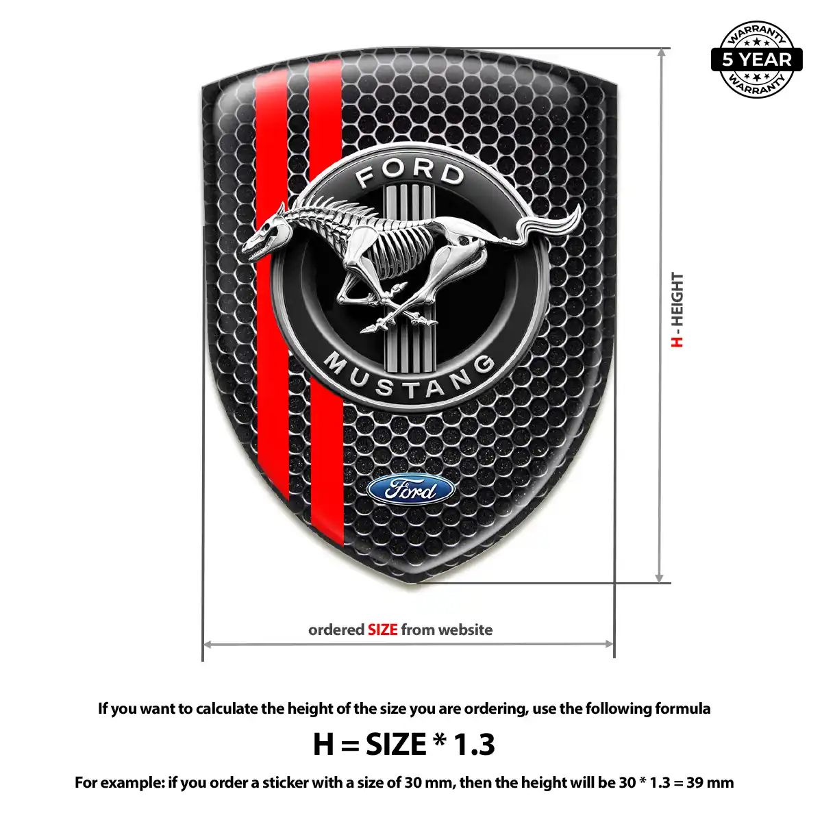 Ford Mustang Badge Refined Design
