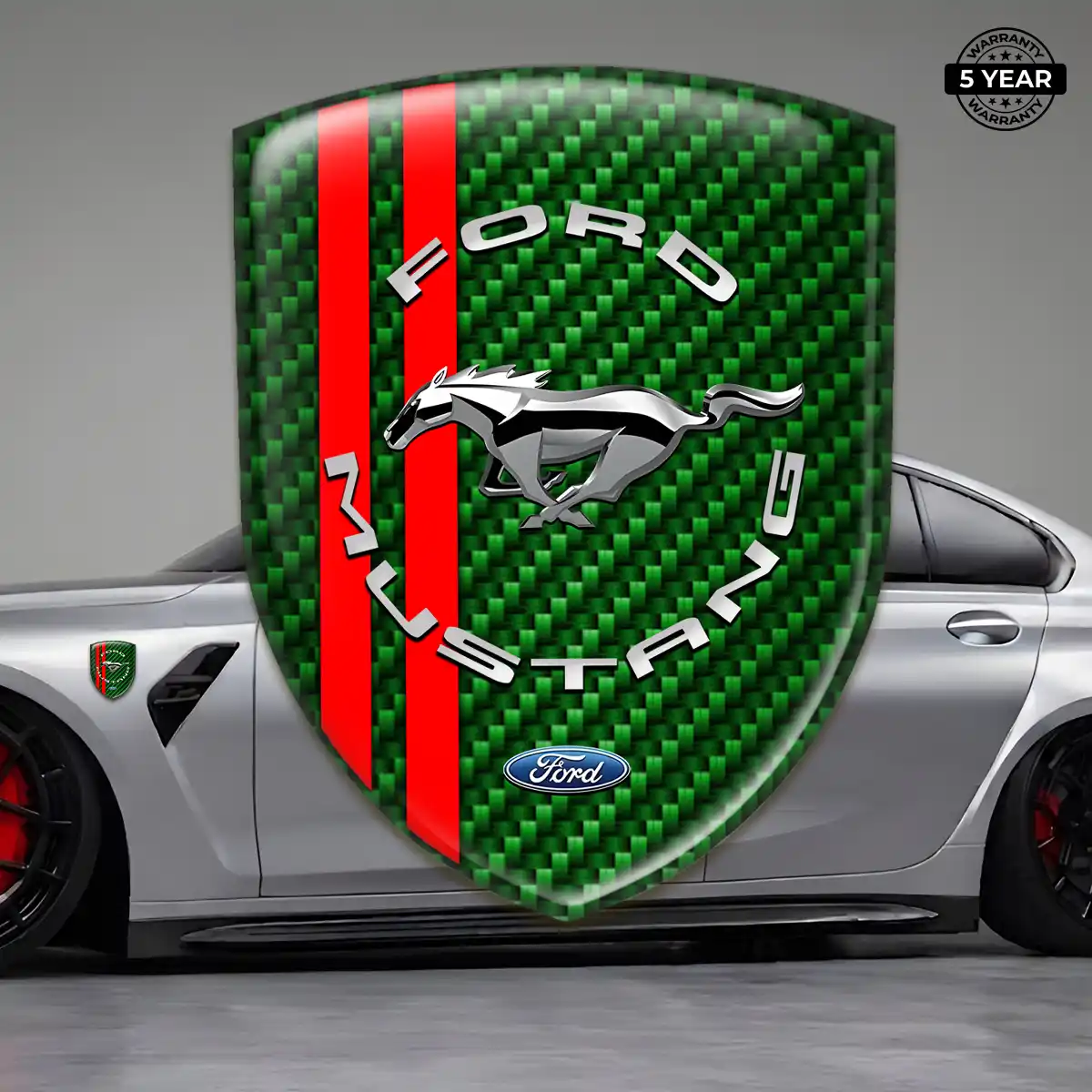 Ford Mustang Car Badge Sticker Elite Finish