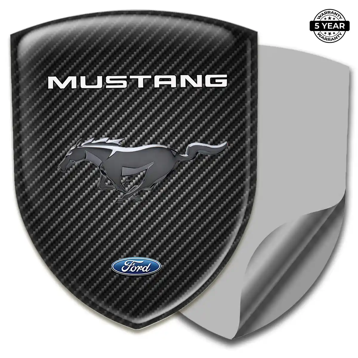 Ford Mustang Car Badge Sticker Sleek Style