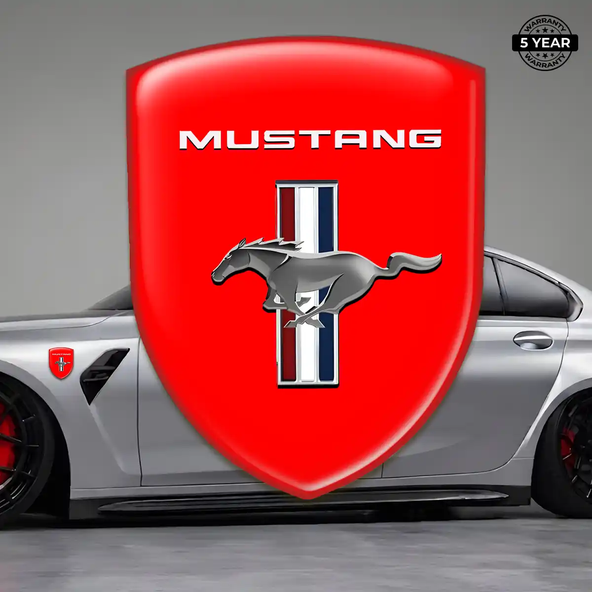 Ford Mustang Car Emblem Decal Elite Finish