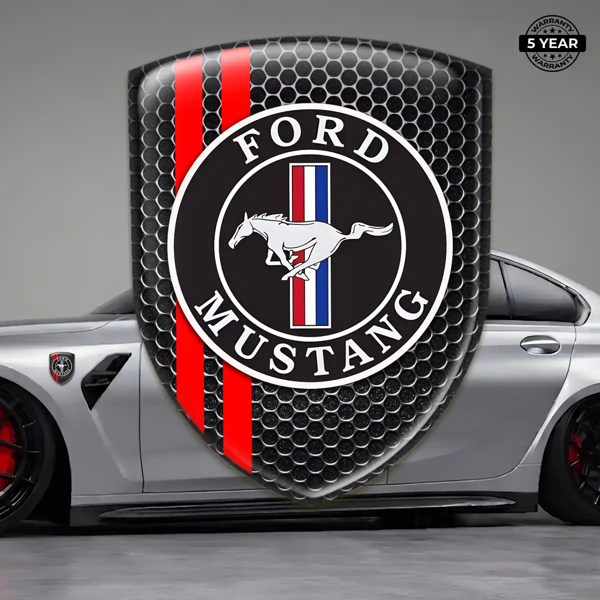 Ford Mustang Car Emblem Decal Refined Design