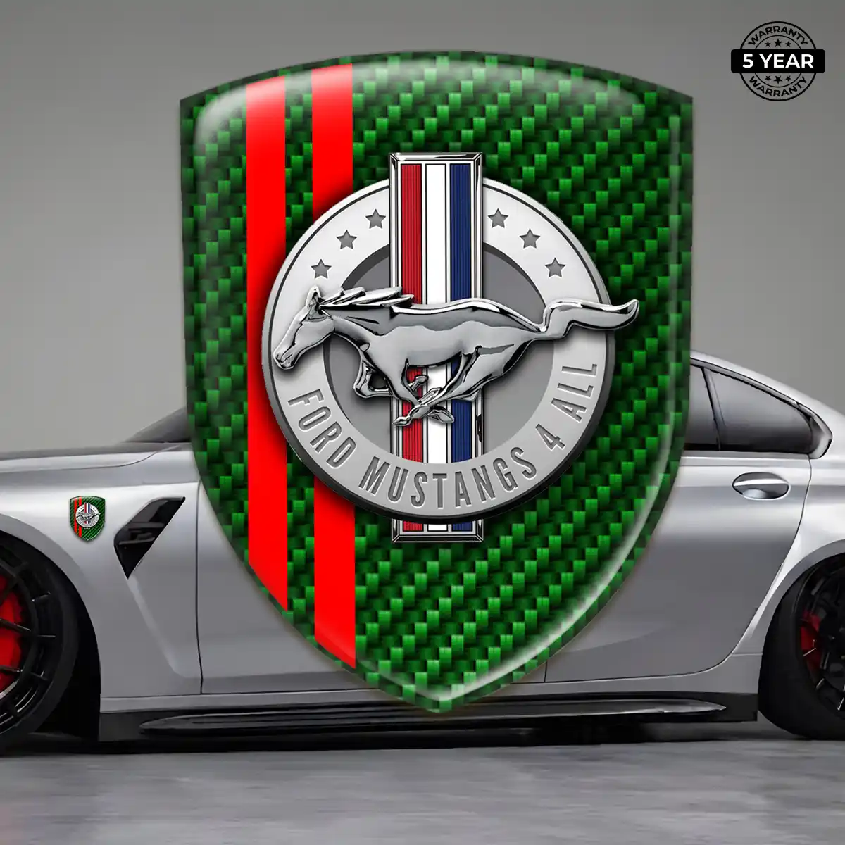 Ford Mustang Car Emblem Decal Sleek Style