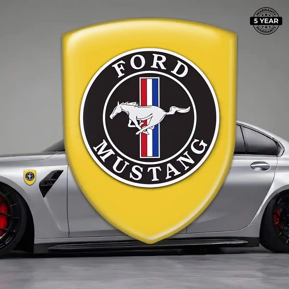 Ford Mustang Car Emblem Overlay Elite Finish