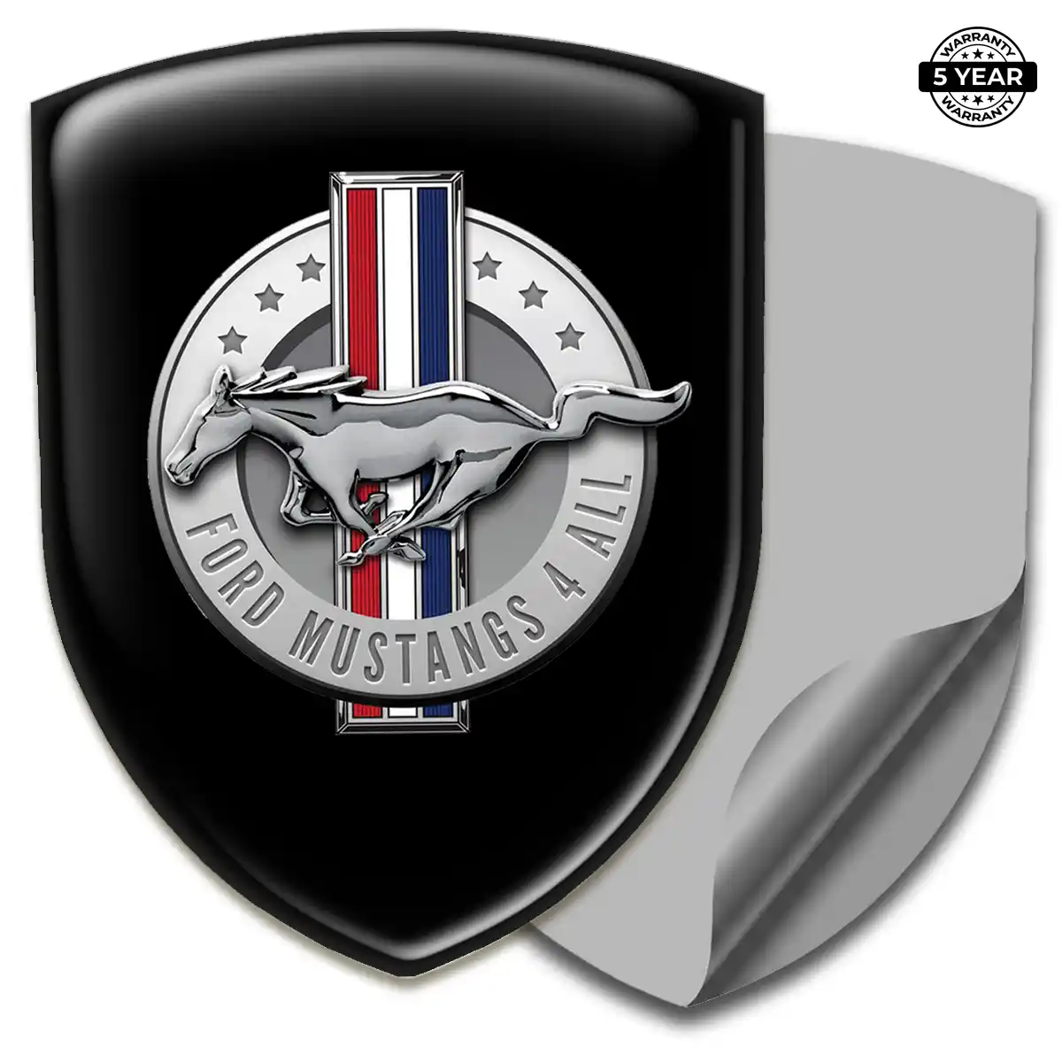 Ford Mustang Car Emblem Overlay Refined Design