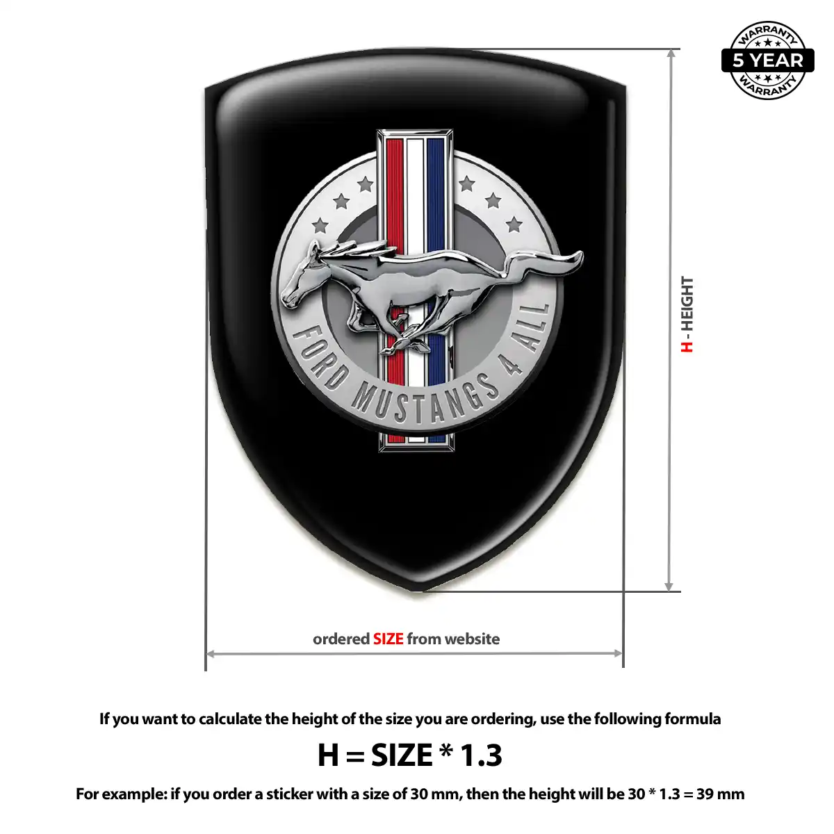 Ford Mustang Car Emblem Overlay Refined Design