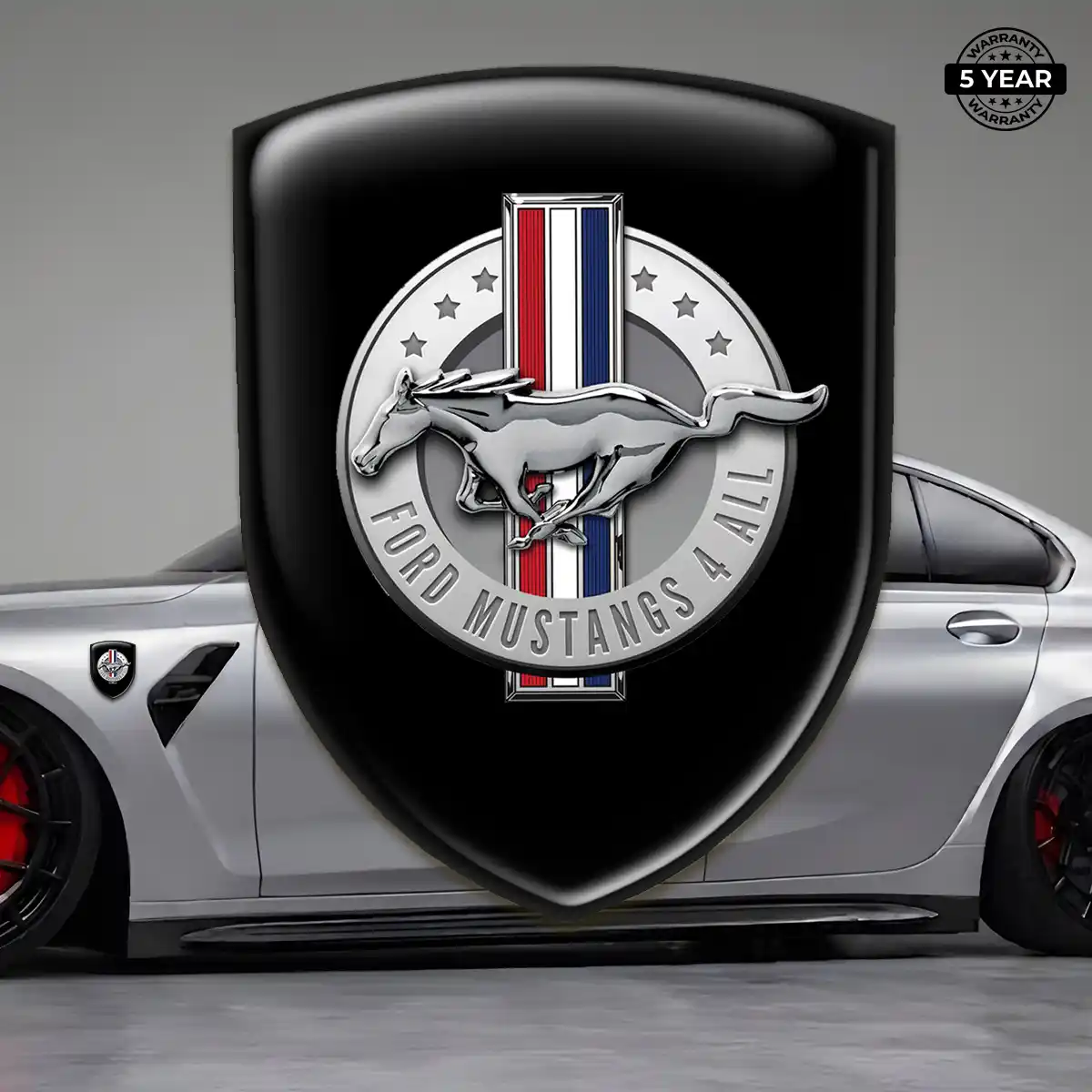 Ford Mustang Car Emblem Overlay Refined Design
