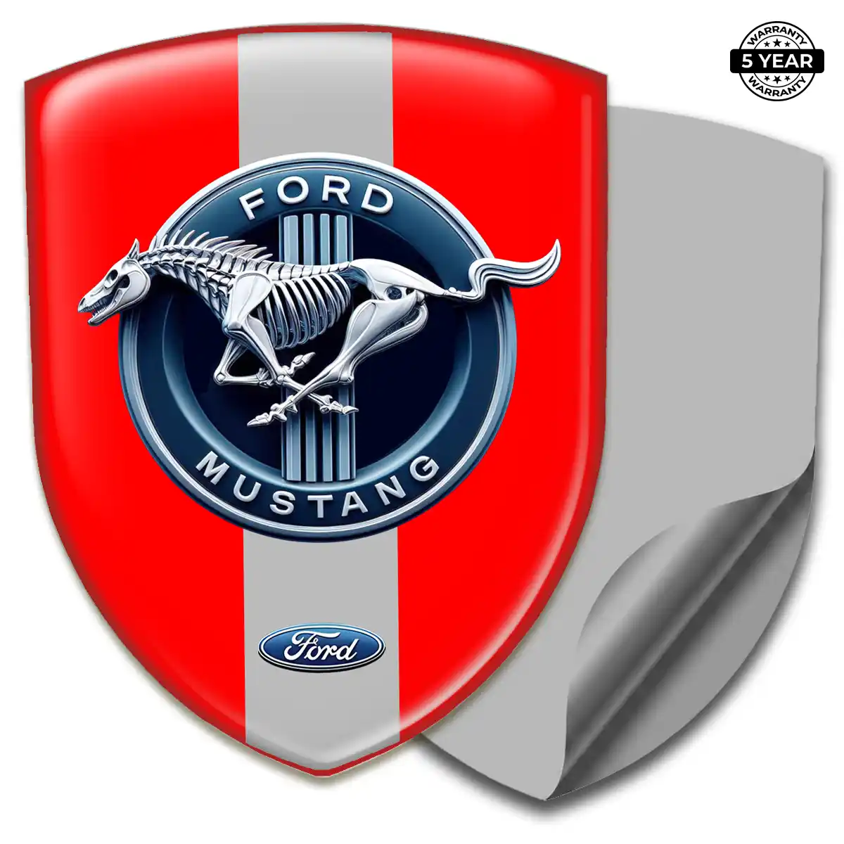 Ford Mustang Car Emblem Sticker Refined Design
