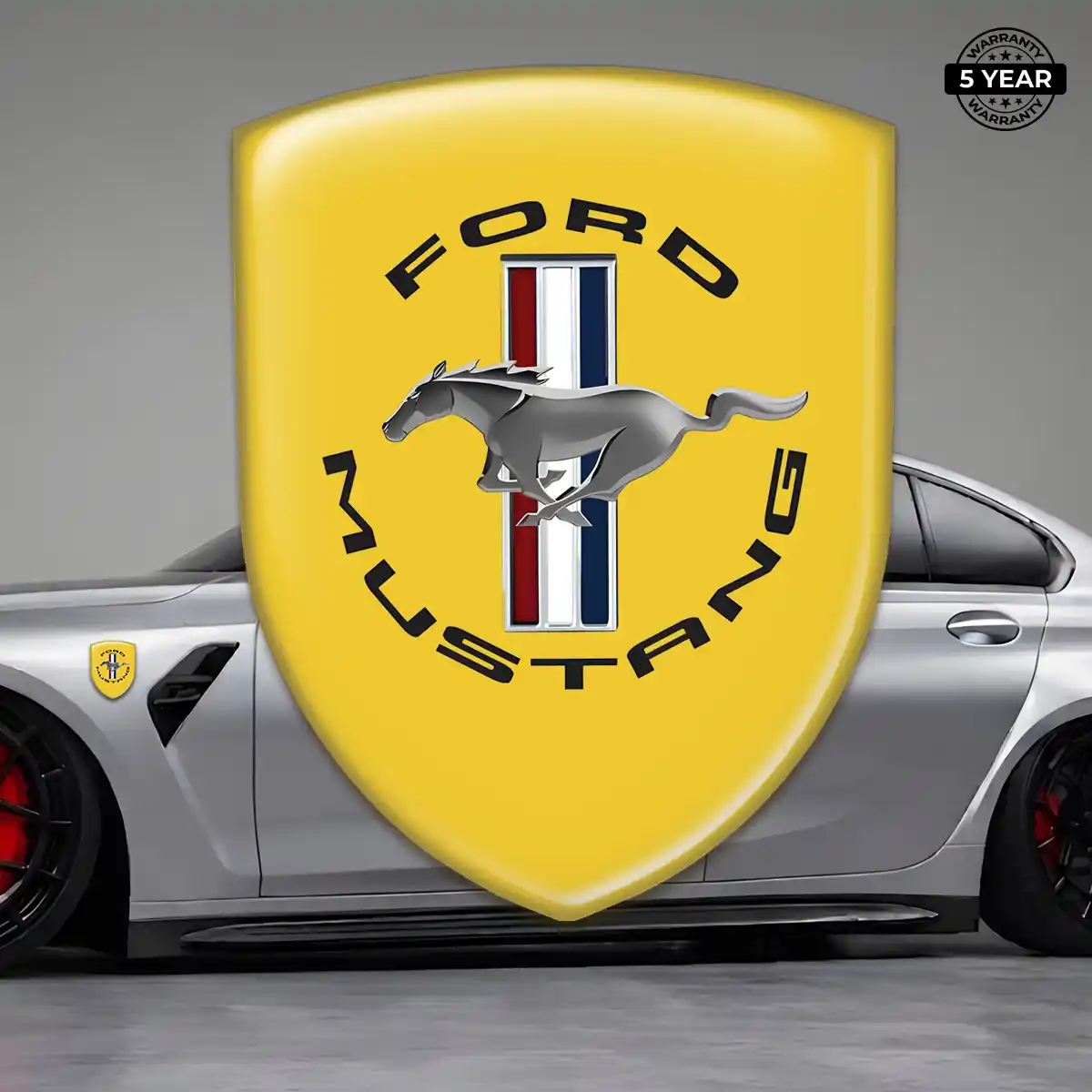 Ford Mustang Car Emblem Sticker Sleek Style