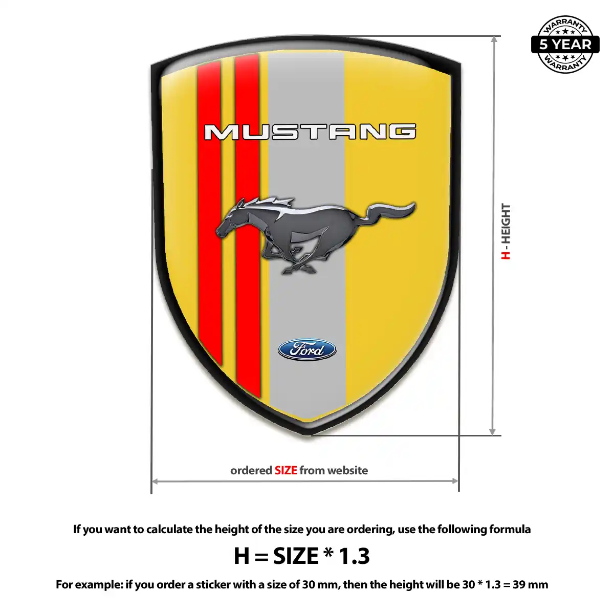 Ford Mustang Car Logo Decal Sleek Style