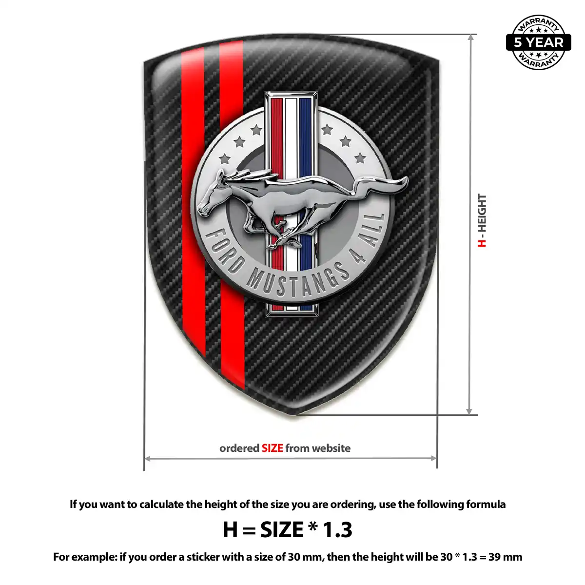 Ford Mustang Crest Emblem Refined Design