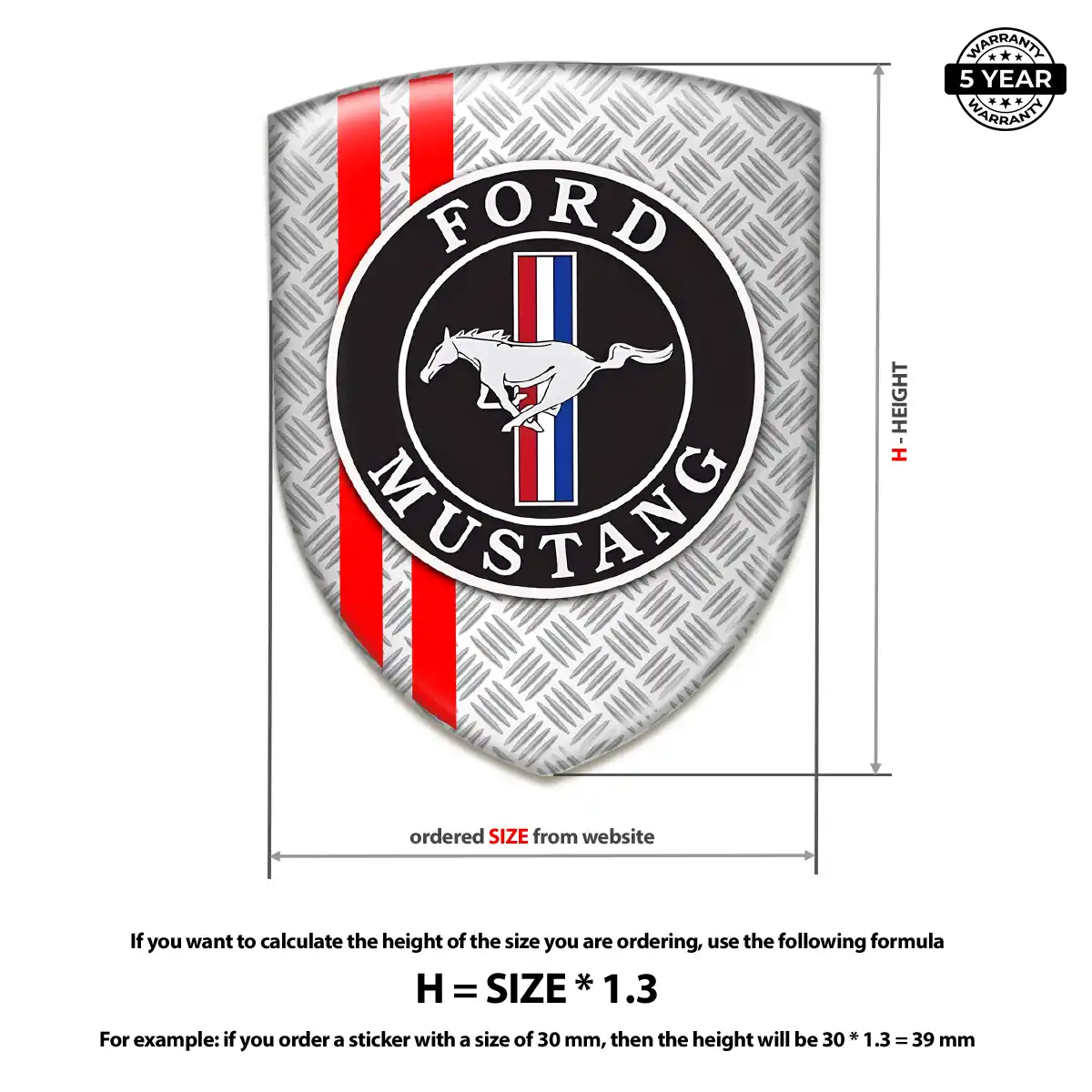 Ford Mustang Crest Emblem Sleek Style