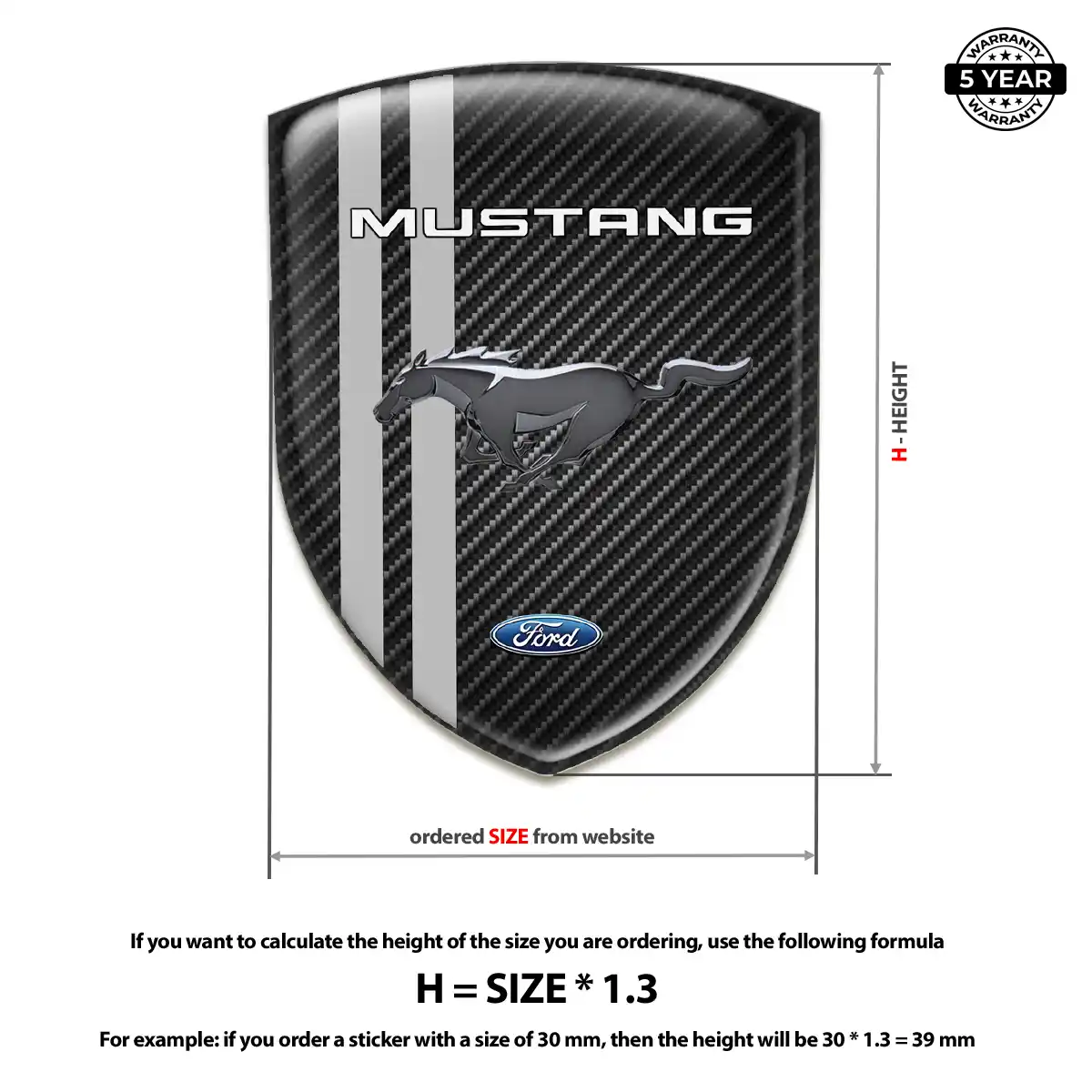 Ford Mustang Crest Logo Emblem Sleek Style
