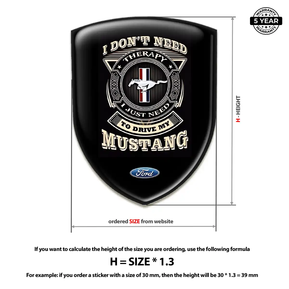 Ford Mustang Domed Badge Refined Design