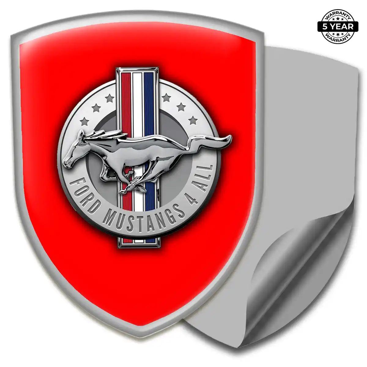 Ford Mustang Domed Badge Sleek Style