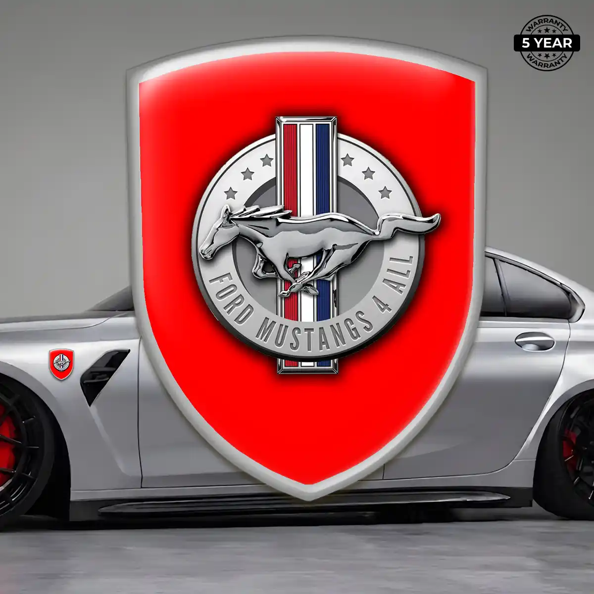 Ford Mustang Domed Badge Sleek Style